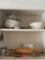 Contents of kitchen shelves