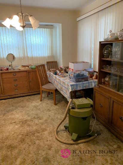 Dining room table buffet and China cabinet