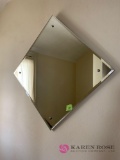 Diamond shaped decorative mirror