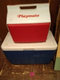 Coleman and playmate cooler