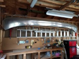 15 foot aluminum canoe with oars