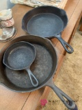 Cast iron frying pans