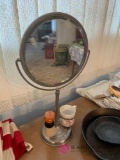 Shaving mirror, Cup, and Brush