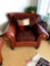 Large brown leather chair