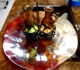 Decorative dish and candle holders