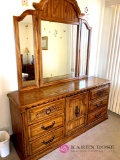 Bedroom dresser with mirror upstairs