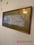 Framed oriental style picture