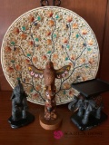 Decorative plate and knickknacks