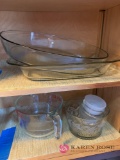 Serving bowls Pyrex measuring cup and other miscellaneous