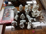 Nativity pieces and Christmas deco