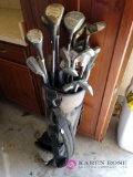 Golf clubs with bag