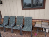 4 patio chairs and patio table