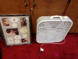 Floor fan and picture frame