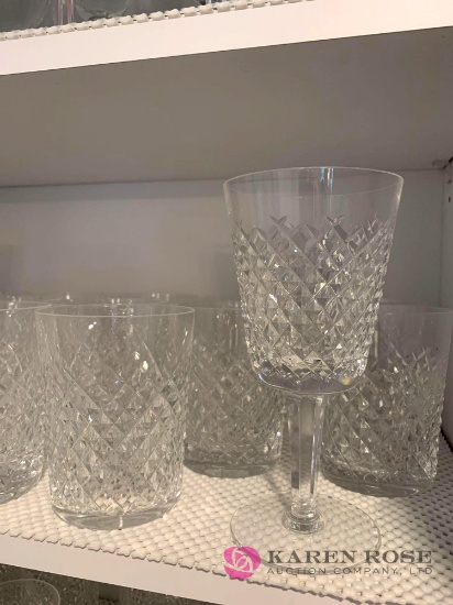 13 Waterford crystal glasses