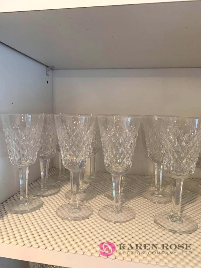 16 Waterford crystal stemware