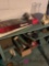 3 Shelves of miscellaneous tools, phone