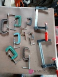 Assorted c clamps