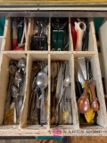 Contents of silverware drawers
