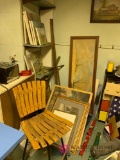Framed art art stand and chair