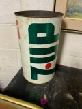 7-Up advertisement tin can