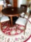 42 inch round kitchen table with 4 chairs and leaf