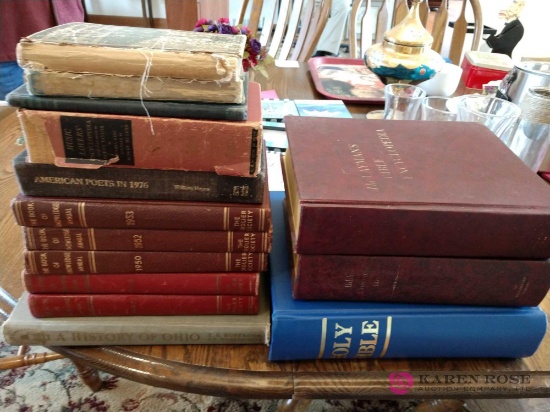 Vintage book lot including holy Bible