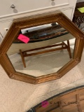 Octagon framed mirror