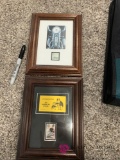 Collectible stamps framed