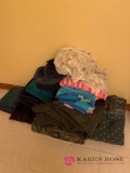 Large lot of beach towels linens bedspreads