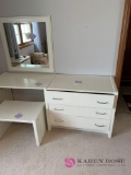 Dresser with attach desk and mirror
