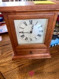 Handcrafted mantle clock 10 inches wide 12 inches tall