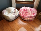 2 bean bag chairs