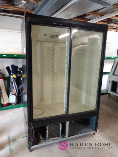 Sliding glass door cooler measures 78 by 52 by 30 needs a compressor
