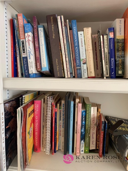 Two shelves of miscellaneous books