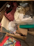 Large lot of sewing material/ sewing boxes