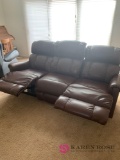 Lazy boy leather reclining couch