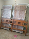 Queen Bed Frame, Box, and Matress