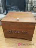 Wooden Storage Box and Contents