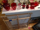 Red decorative glassware