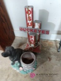 Yard Deco including Ohio State and dog