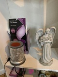 Candle warmer, angel statue, candles