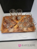 Serving Tray and Glassware