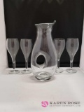 Modern Pitcher with Wine Glasses