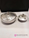 Vintage Hammered Aluminum Bowls