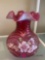 Fenton vase handpainted signed