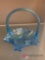 6 inch Fenton basket blue