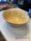 Large yellow pottery bowl