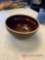 Brown pottery bowl