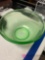 Vintage green glass bowl