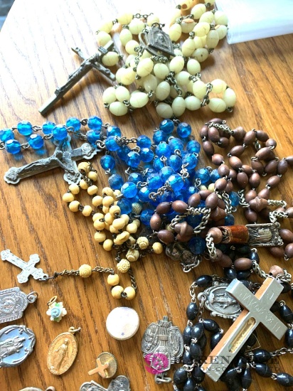 Vintage Religious rosaries